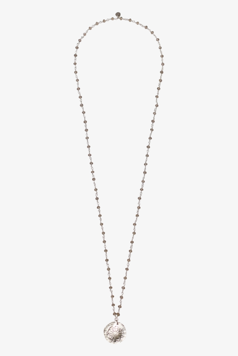 Rosary Grey Necklace - Locket, transparent png #8899766
