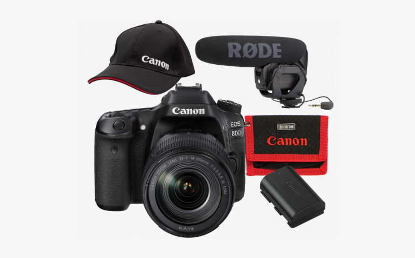 Download Canon 80d Dslr Camera Png Transparent Images - Canon Eos 80d Dslr 18-135mm Usm Lens Kit, transparent png #890124