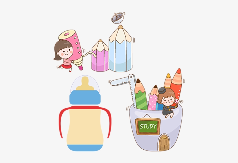 Clipart Black And White Library Cartoon Cute Little - ดินสอ Png น่า รัก ๆ, transparent png #890760