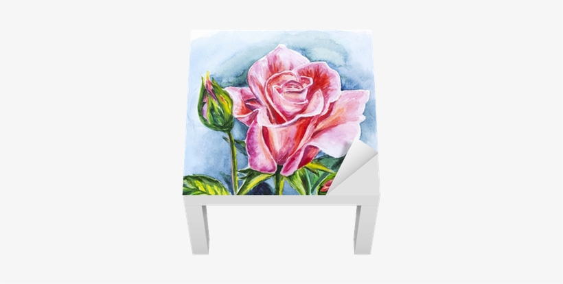 Beautiful Rose, Watercolor Painting Lack Table Veneer - Watercolor Painting, transparent png #891042