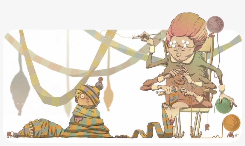 Nanna's Knitting - Cartoon, transparent png #891193