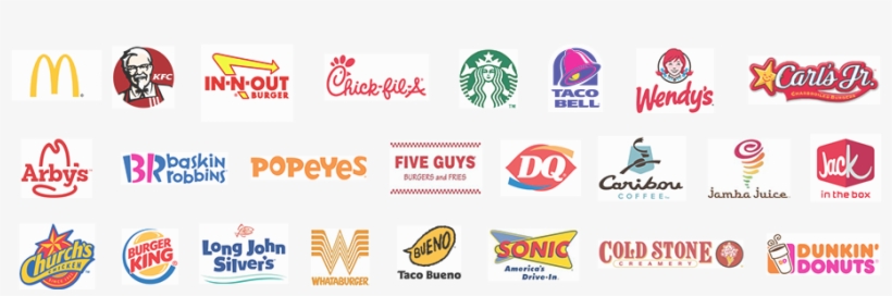 Receive Surveys When You Visit Fast Food Brands Like - Fast Food Restaurant Brands, transparent png #891835