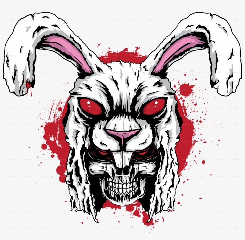 一点物イラストアート】Killer Bunny【F0号】現代アート