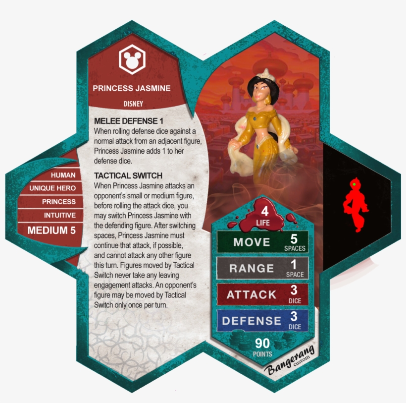 The Book Of Princess Jasmine Bangerang Disney Custom - Heroscape Cards, transparent png #893128