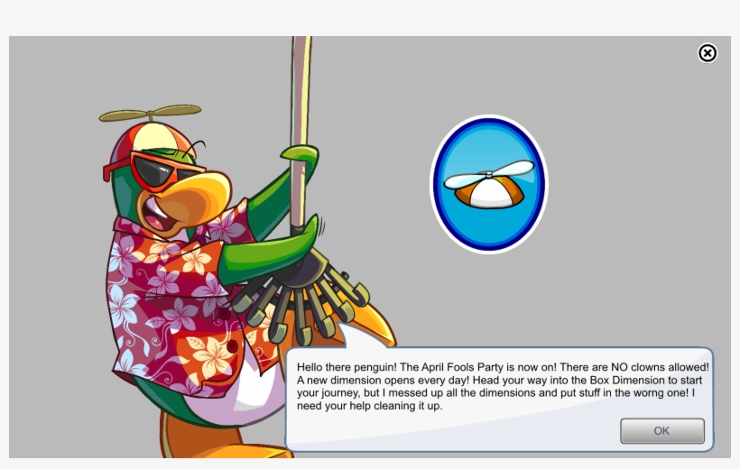 Rookie April Fools 2016 1 - Rookie Club Penguin Box Dimension, transparent png #893131