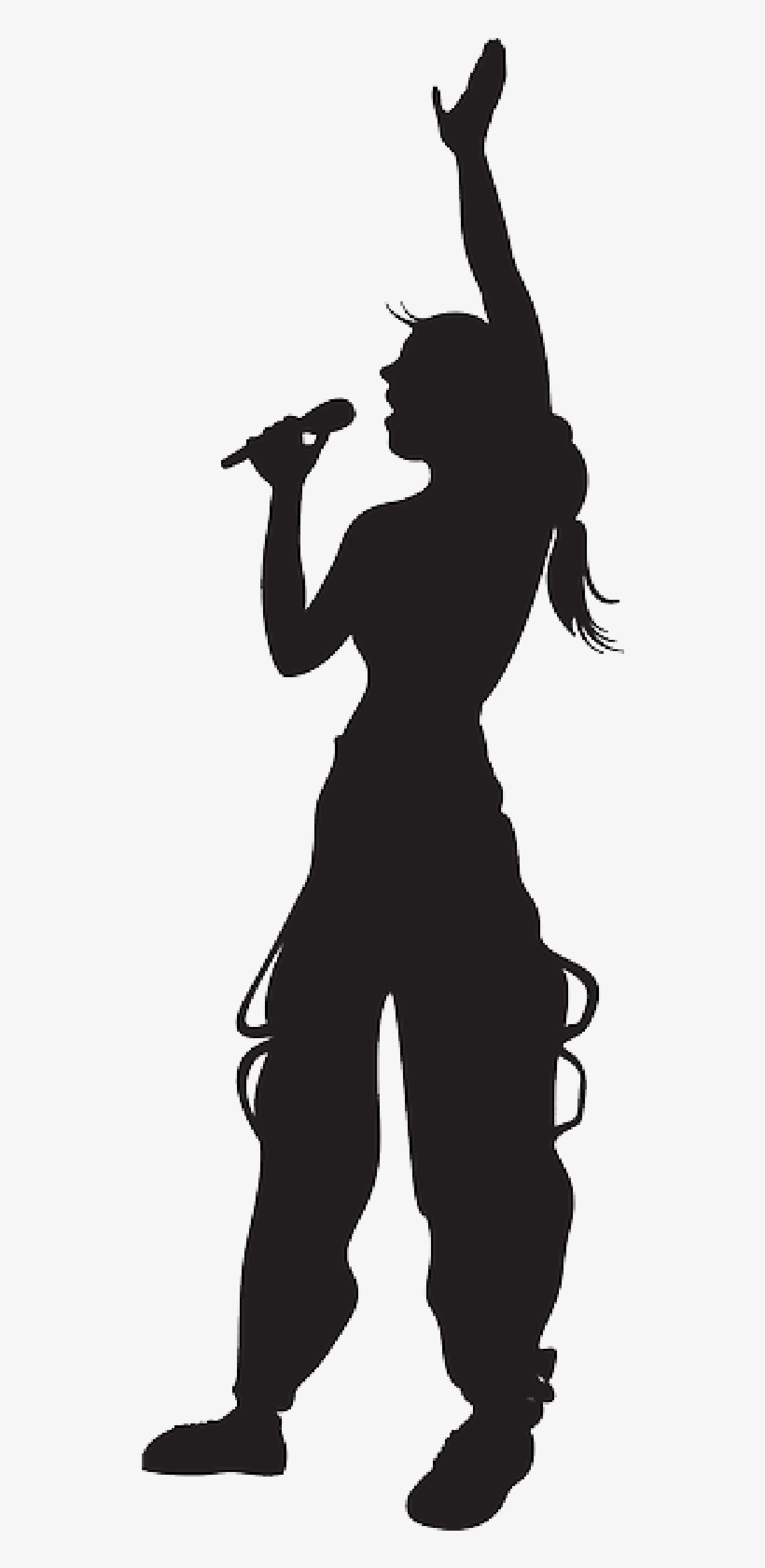 Mb Image/png - Silhouette Of Girl Singing, transparent png #893475