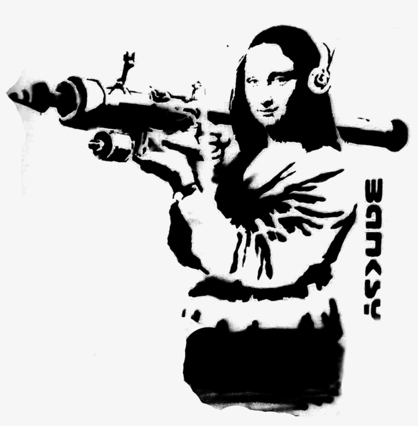 Banksy Mona Lisa Stencil, transparent png #893626