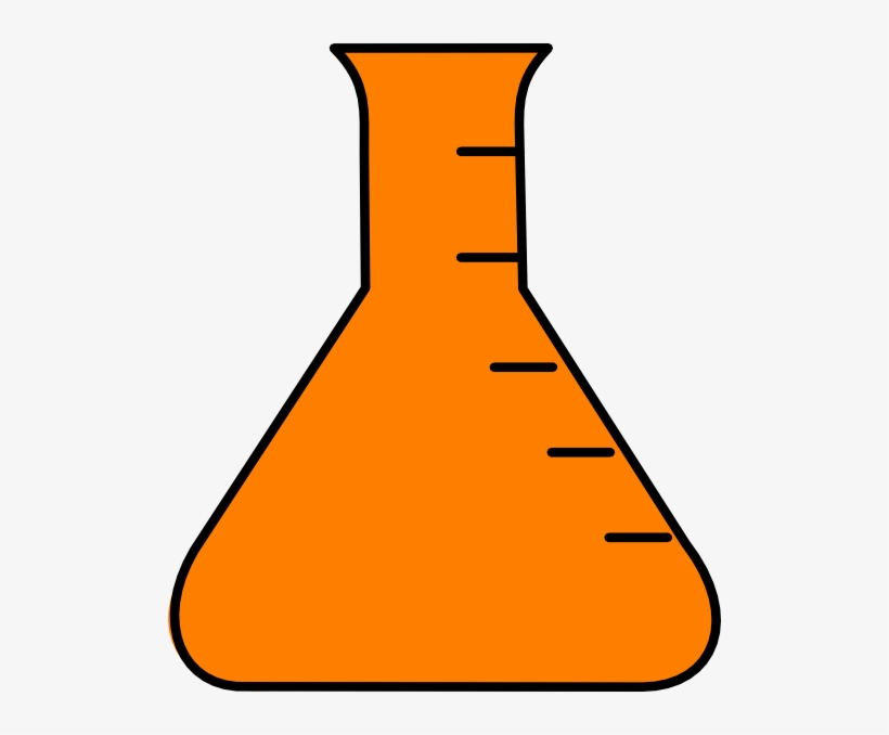 Orange Clip Art At Clker Com Vector - Erlenmeyer Flask Clipart, transparent png #893870