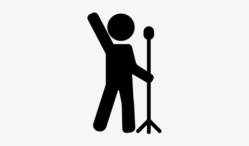 Man Singing Vector - Man Icon With Microphone Png, transparent png #894002