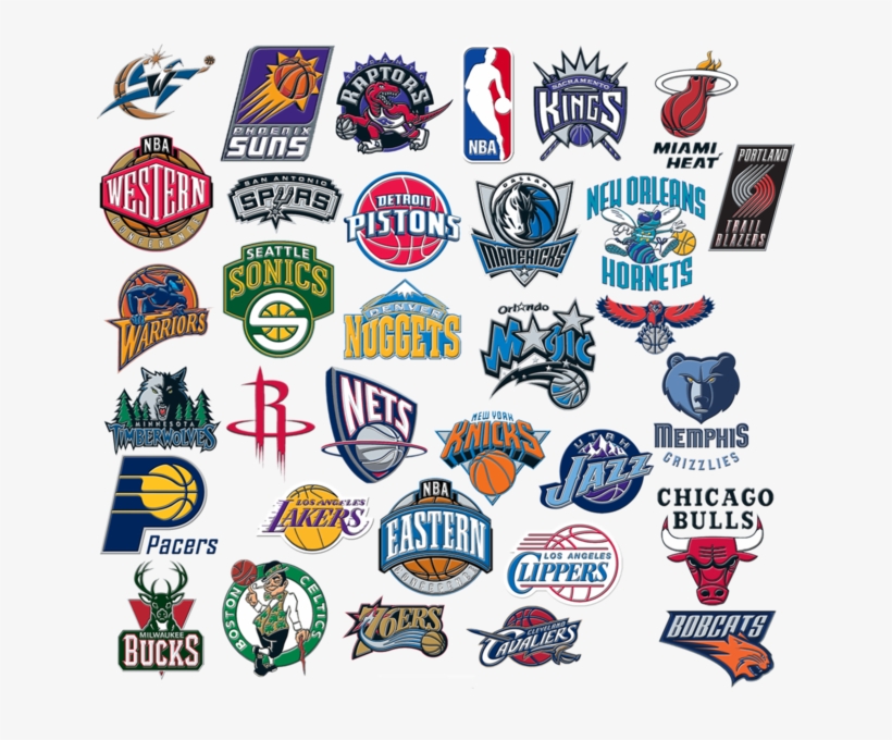 Nba Logo Compilation Official - Nba Team Logo Png, transparent png #894083