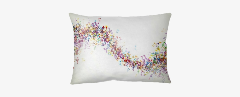 Vector Background With Colorful Music Notes Pillow - You Are Colour Of My Life, transparent png #894619
