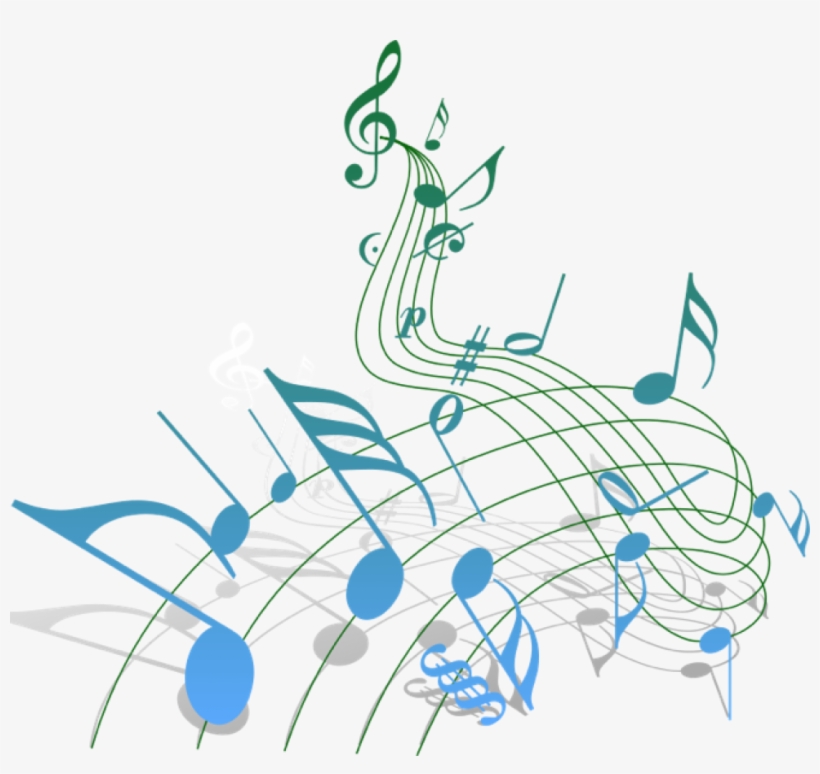 Free Colourful Musical Notes Png - Blue And Green Music Notes, transparent png #894627