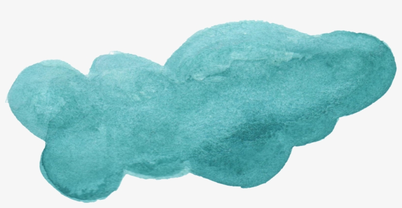 Cloud Clipart Watercolor - Green Cloud Painting Png, transparent png #895102