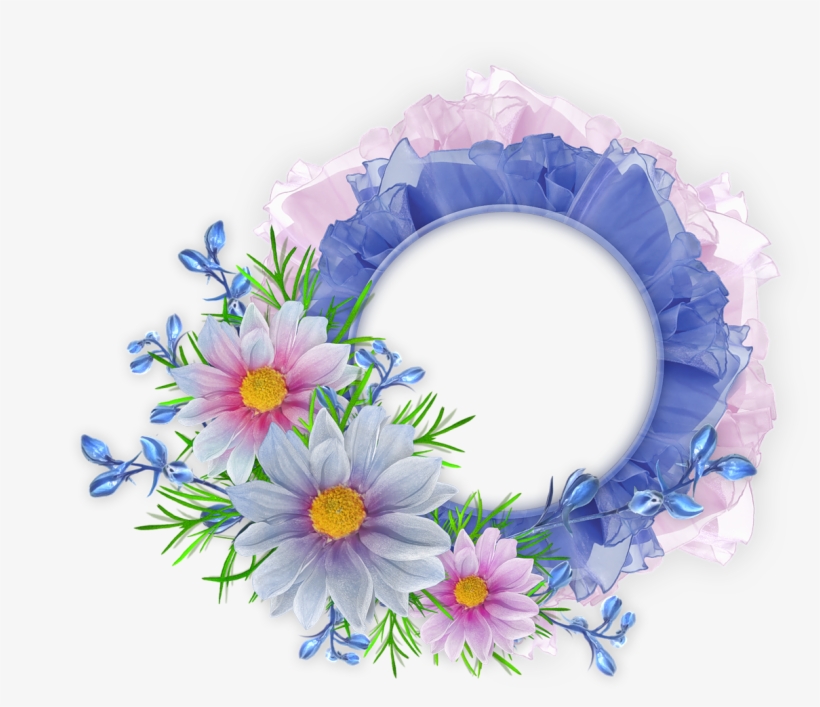 Blue Floral Border Png Picture - God Bless You Happy Sabbath, transparent png #895593
