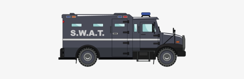 Swat Truck Wheelchair Costume Child's - Cartoon Swat Team Truck, transparent png #895594