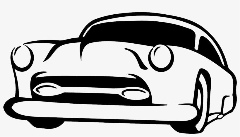 Png Black And White Stock Old Car Clipart Black And - Car Graphic Design, transparent png #896639