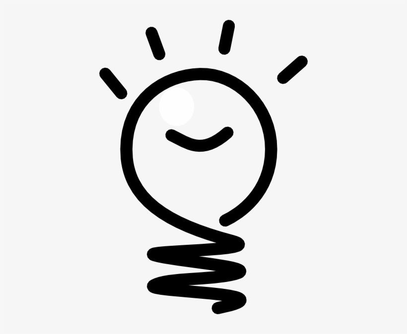 Light Bulb - Idea Black And White, transparent png #896692