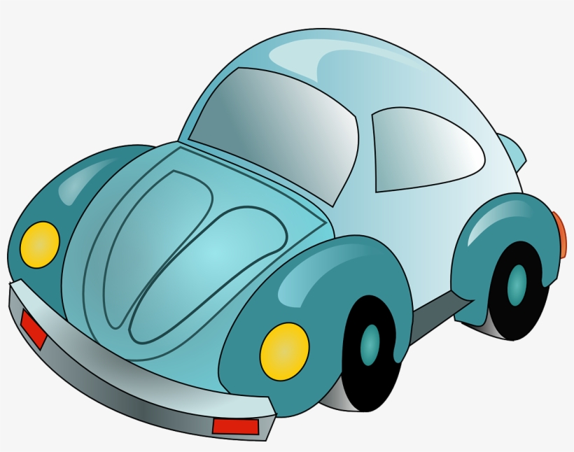 Beetle, Passenger Car, Vw, Old, Vintage, Turquoise, - Cartoon Car Clip Art, transparent png #896735