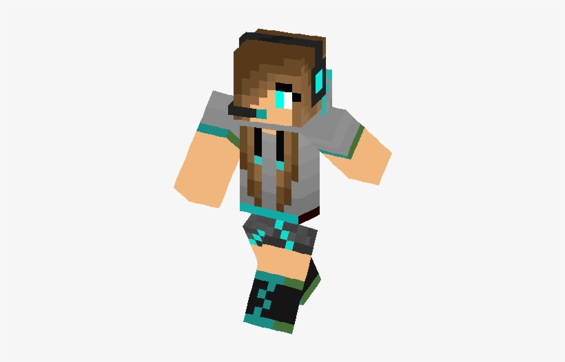 Chica Gamer Skin - Chica Gamer Skin Minecraft, transparent png #896907