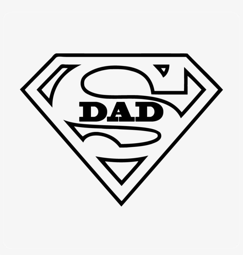 Super Dad Logo Black And White, transparent png #897319