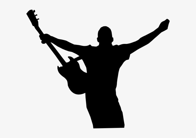 Guitar Silhouette Vector - Playing Guitar Silhouette Png, transparent png #898237