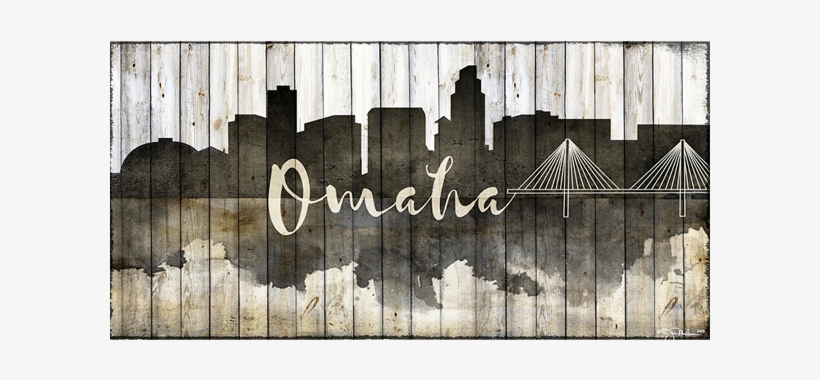Omaha Skyline Wood Canvas Nebraska Art - Omaha, transparent png #898527