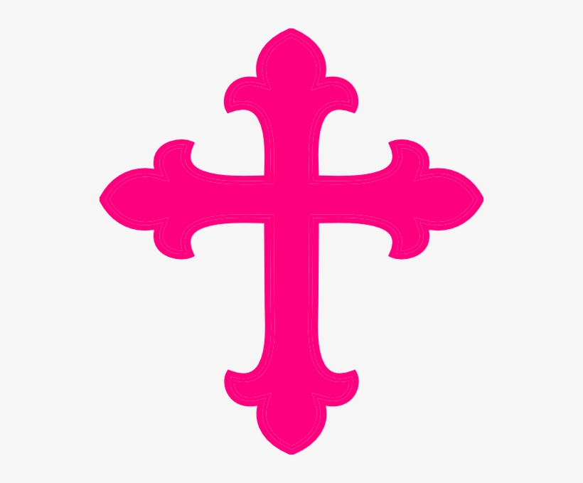 Pink Cross Clipart, transparent png #898621