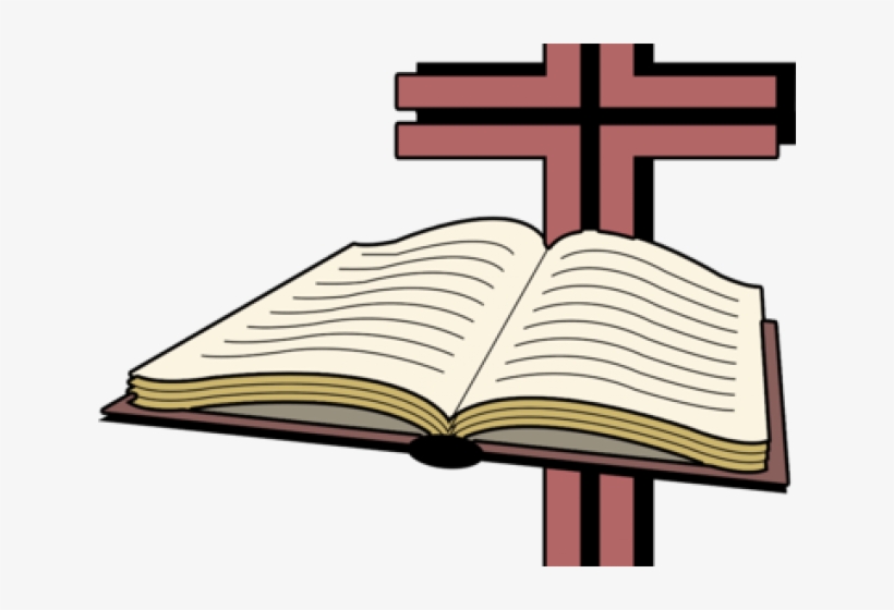 Bible With Cross Clip Art Library Download - Bible And Cross Clipart, transparent png #898799