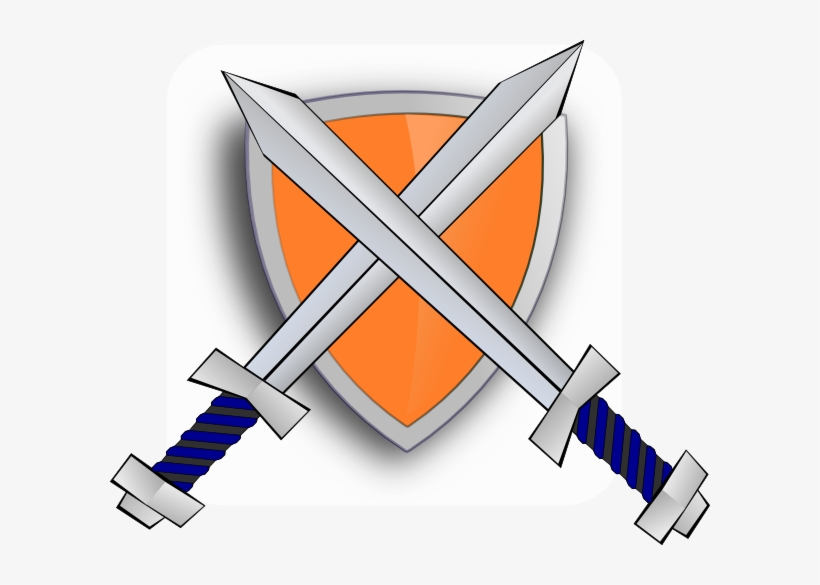 Cross Clipart Swords - Sword And Shield Animated, transparent png #899078