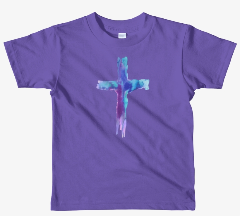 Watercolor Cross Short Sleeve Kids T-shirt - Noodle And Pals T Shirt, transparent png #899478