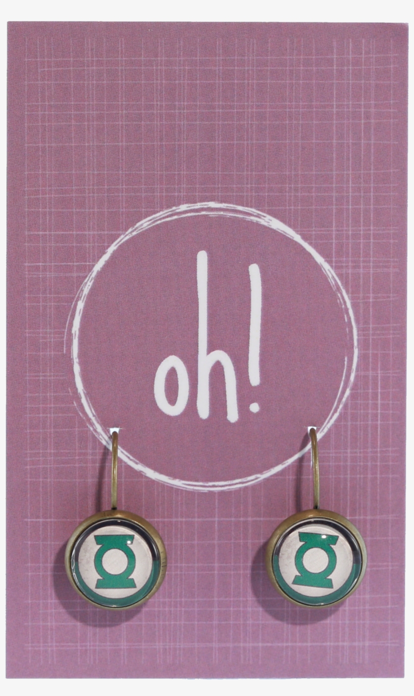 Green Lantern Earrings - Earrings, transparent png #8900917