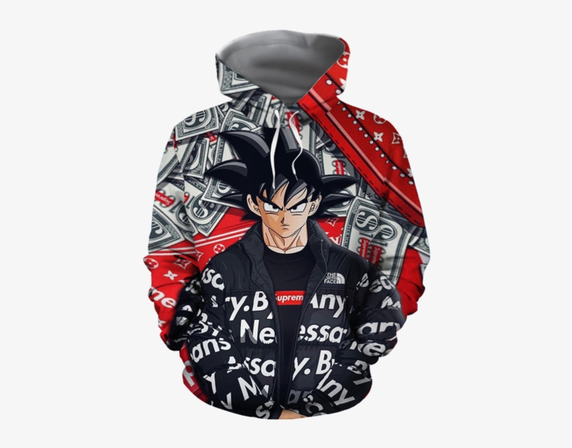 Supreme And Louis Vuitton Black Hoodie - Free Transparent PNG