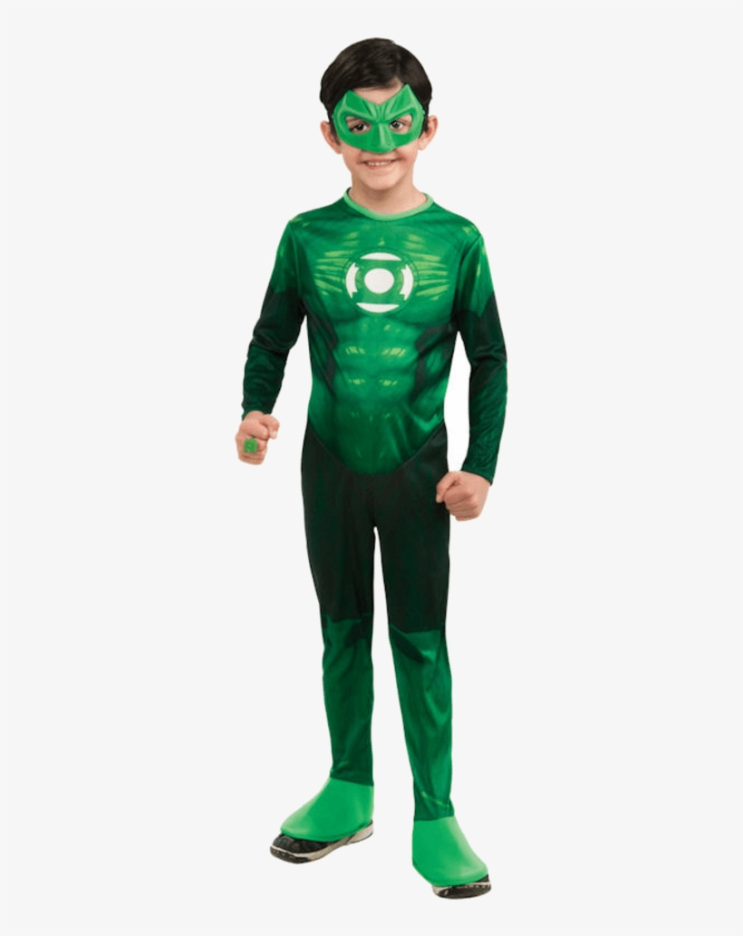 Child Hal Jordon Green Lantern - Green Lantern Kid Costume Diy, transparent png #8901176