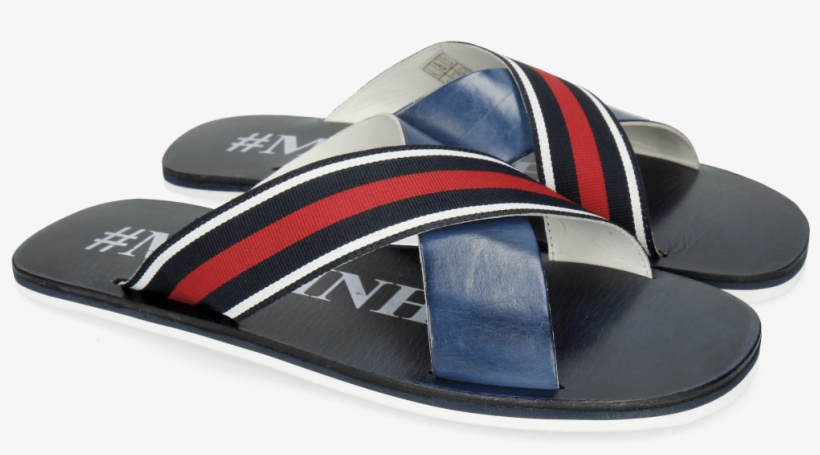 Sandals Sam 5 Marine Strap Red Blue - Flip-flops, transparent png #8901184