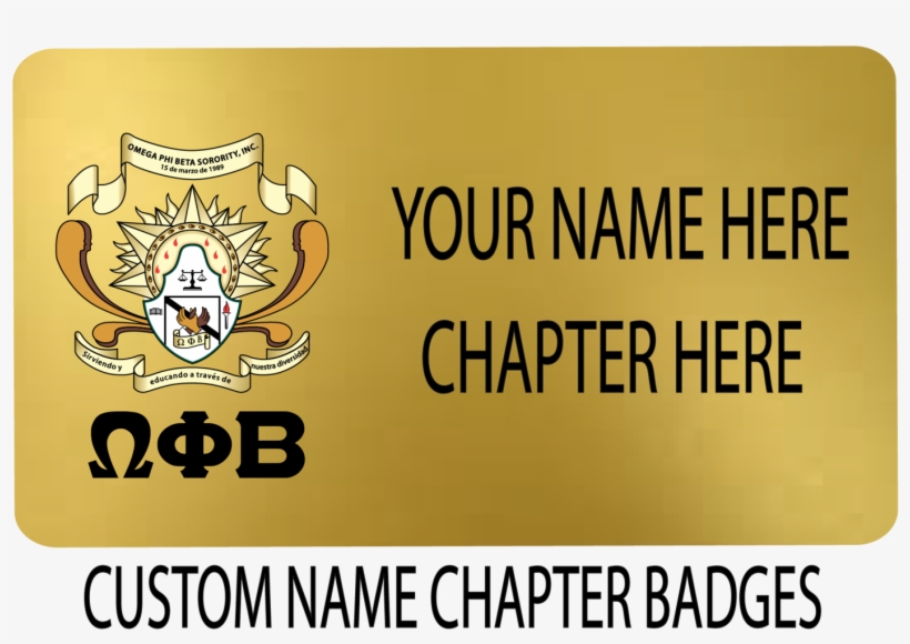 Omega Phi Beta - Omega Phi Beta Crest, transparent png #8901208
