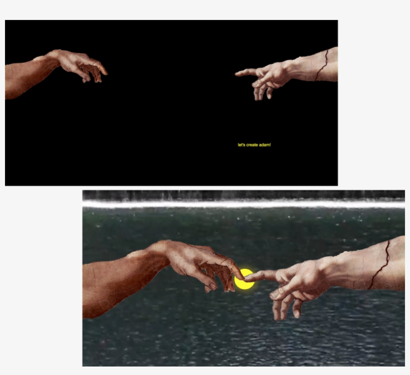 In Adam , I Took The Famous Creation Of Adam Hands, transparent png #8901712