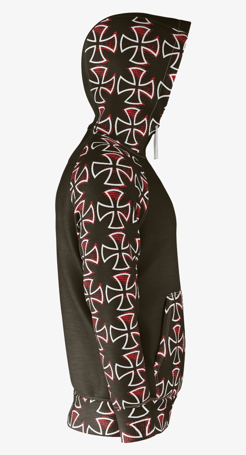 Bus Junkies Red Iron Cross Zip Hoodie - Ten-pin Bowling, transparent png #8901802