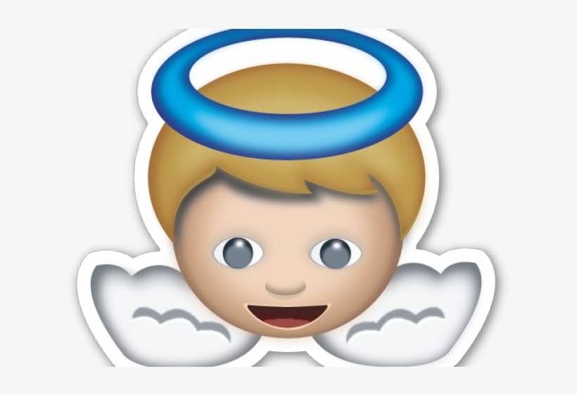 Emoji Clipart Angel - Emoticon Angel Whatsapp, transparent png #8902102