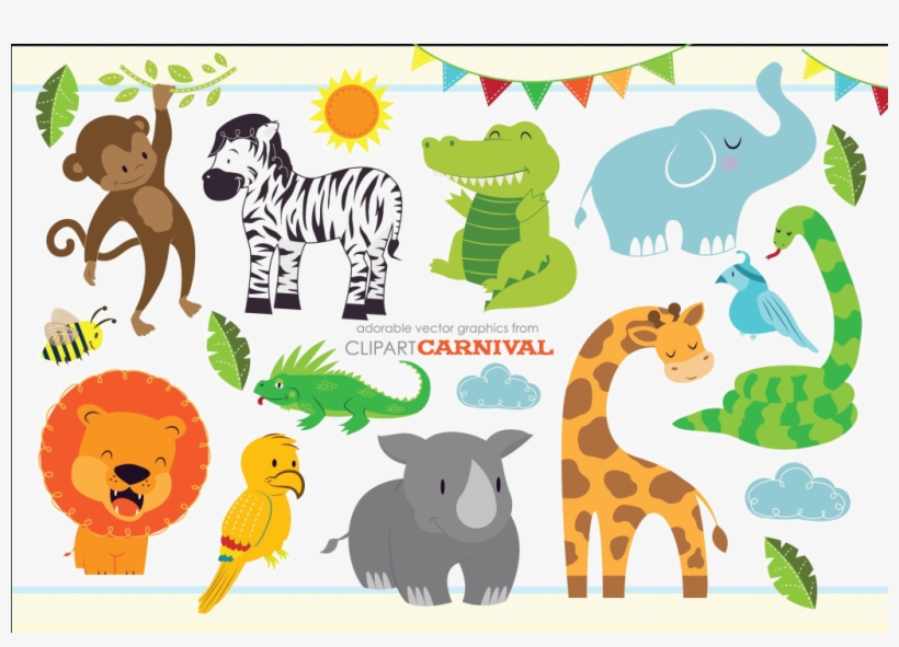 Jungle Safari Png Image With Transparent Background - Cute Safari Animals Clipart, transparent png #8903893