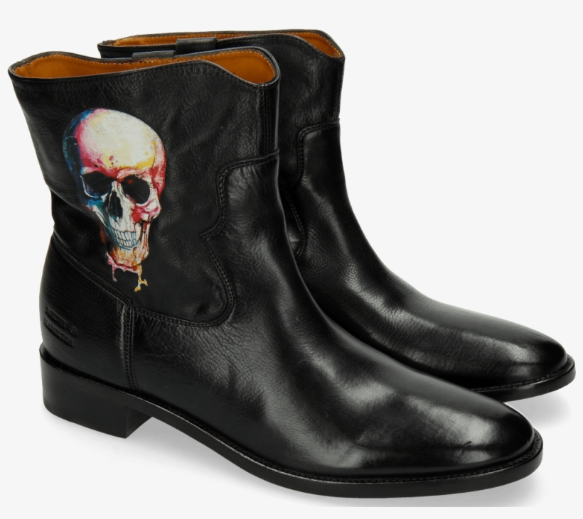 Ankle Boots Jodie 8 Milano Black Screen Shot Skull - Motorcycle Boot, transparent png #8904107