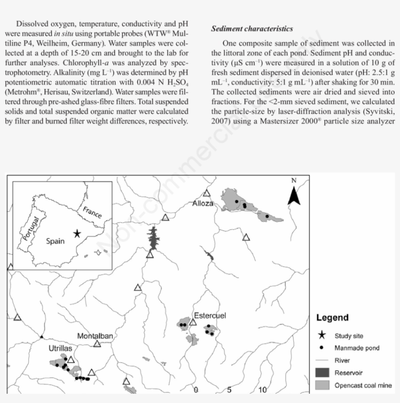 Study Site And Pond Locations - Document, transparent png #8905494