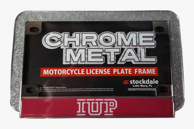 License Plate Frame, Motorcycle, Classic Iup Logo - Indiana University Of Pennsylvania, transparent png #8906229