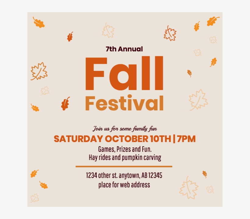 Fall Instagram Banner Template Graphic Design Free Transparent