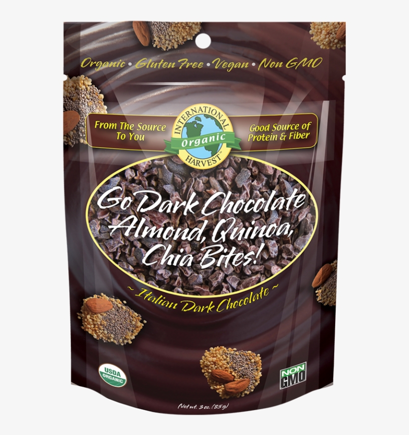 Go Dark Chocolate Almond Quinoa Chia Bites - Dark Chocolate, transparent png #8908689