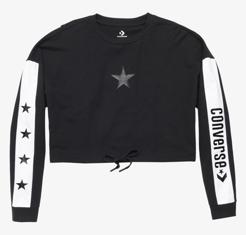 Women Converse X Miley Cyrus Boxey Cropped T Shirt - Sweater, transparent png #8909011