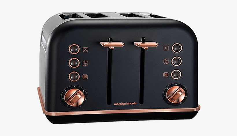 Morphy Richards Accents 4 Slice Toaster Rose Gold - Toaster 4 Slice Black, transparent png #8909071