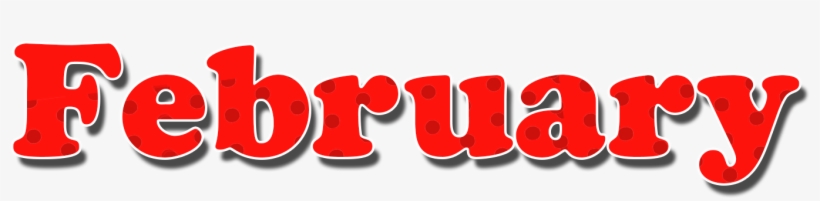 February Red Dots Name Design Png - Friday Name, transparent png #8909190