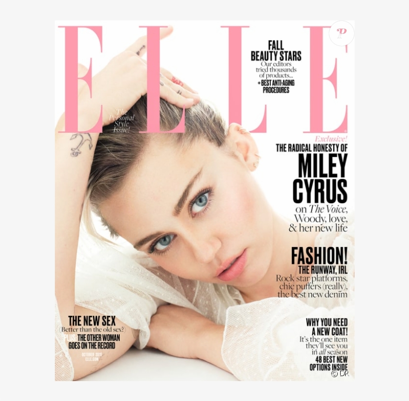 Miley Cyrus En Couverture Du Magazine Elle, En Kiosques - Miley Cyrus Elle Magazine 2016, transparent png #8909290