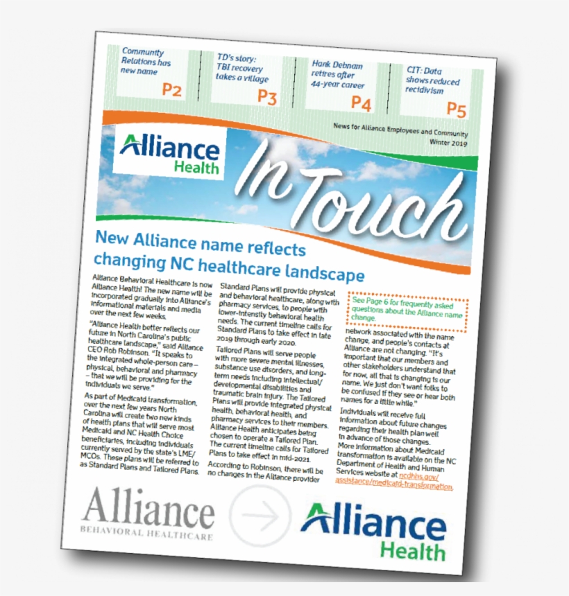 February 2019 Alliance Intouch Newsletter Now Available, transparent png #8909400