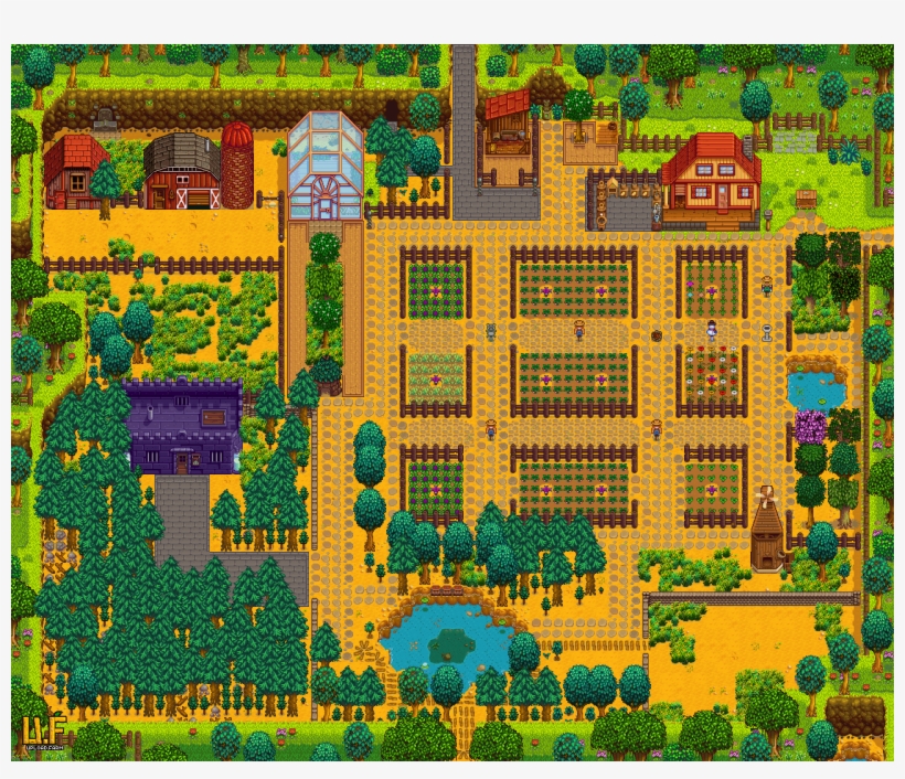 I Bought My Gf Stardew To Play Co-op - Stardew Valley Diseño Granja, transparent png #8909568